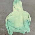 Κέντημα οξέος πλυμένη άνδρες streetwear hoodie